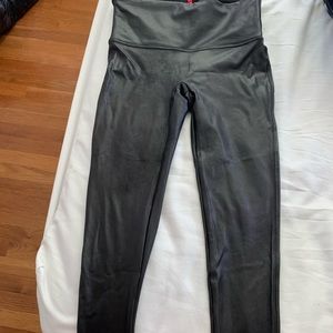 Spank faux leather leggings